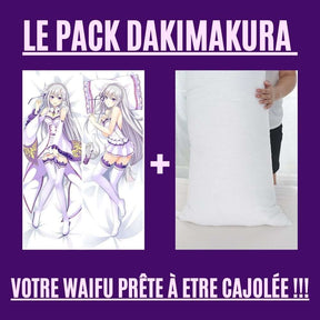 Dakimakura Emilia Uniforme & Pakku Avec | WaifuParadise